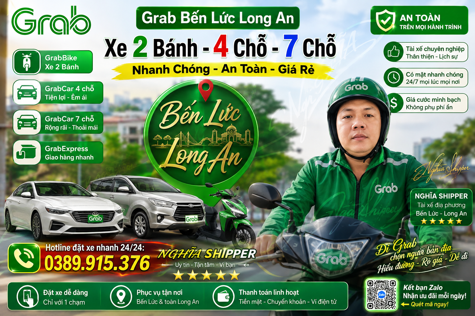grab giao hàng bến lức tây ninh